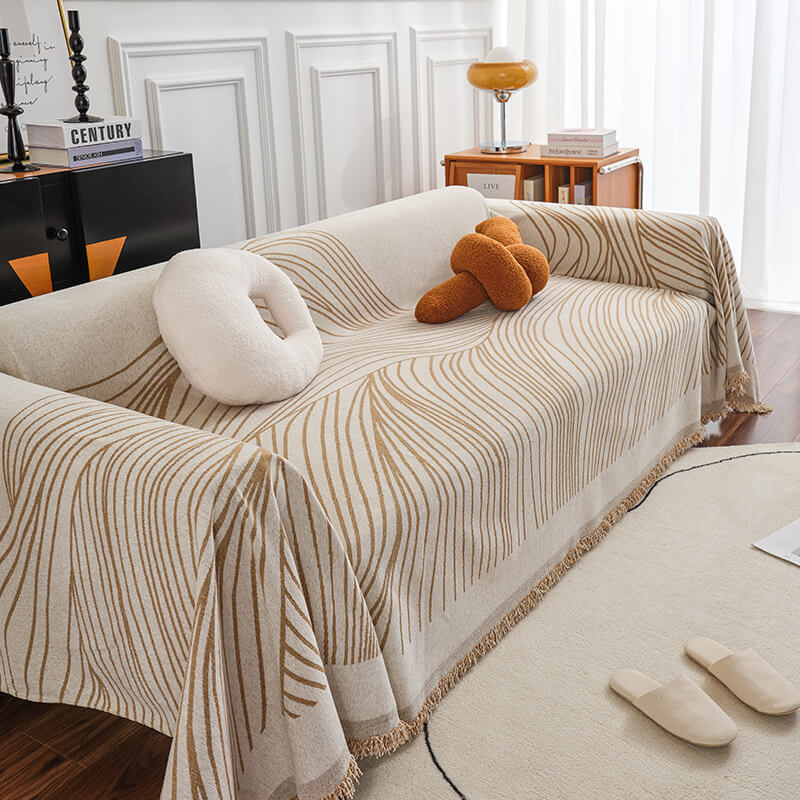 Chenille Abstract Sofa Covers Sectional Couch Cover Blanket