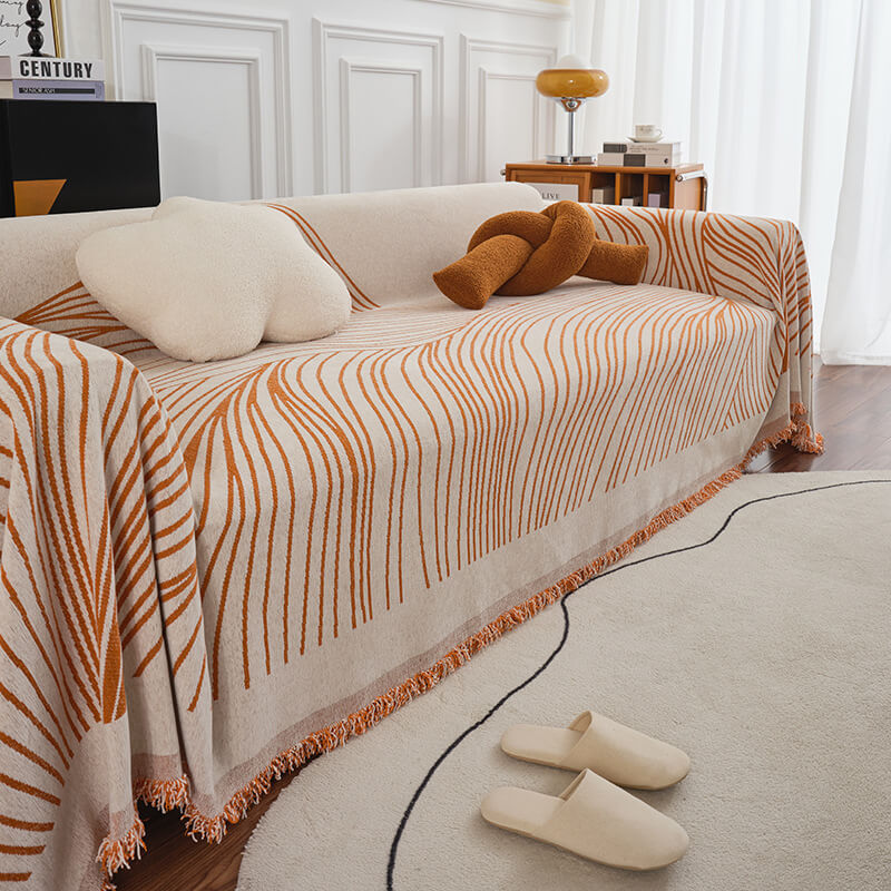 Chenille Abstract Sofa Covers Sectional Couch Cover Blanket