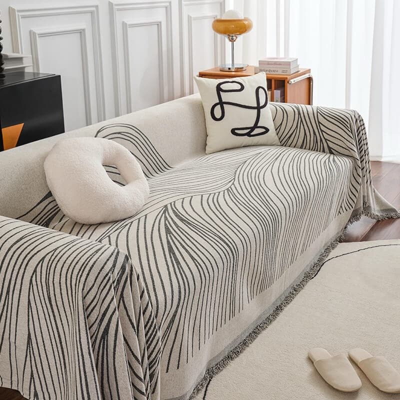 Chenille Abstract Sofa Covers Sectional Couch Cover Blanket