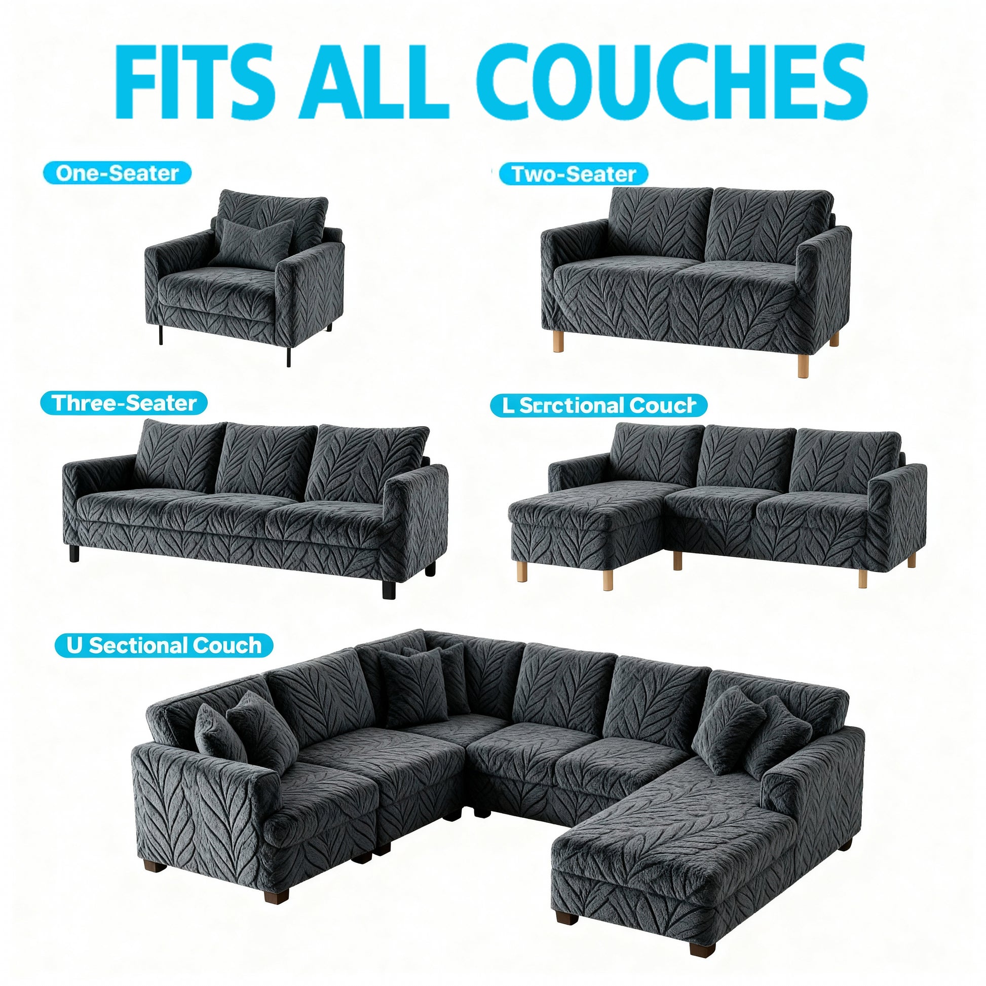 - Special Sofa Cover for L-Shaped Sofa, Seamless Corner Connection, Full Elastic Coverage, Fits Large-Size Modular Sofas
