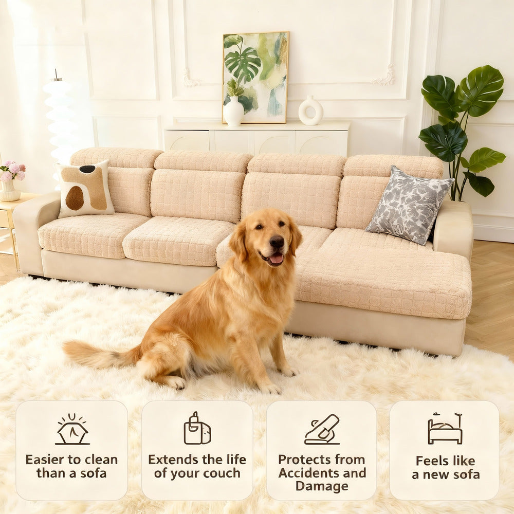 Pet Proof Sofa Cover,Full Coverage, Anti Slip & Machine Washable