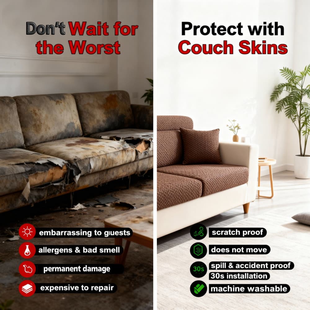 Sofa Cover First EasyFit Stretch Sofa Slipcover - 3-Second Living Room Refresh, Pet & Scratch Resistant for Couches