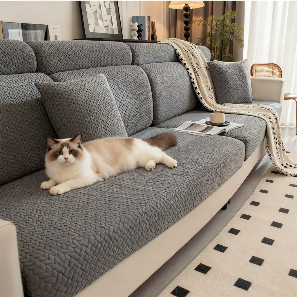 Sofa Cover First EasyFit Stretch Sofa Slipcover - 3-Second Living Room Refresh, Pet & Scratch Resistant for Couches