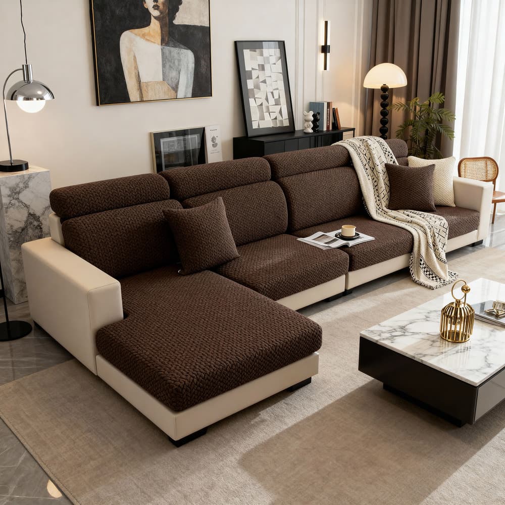 Sofa Cover First EasyFit Stretch Sofa Slipcover - 3-Second Living Room Refresh, Pet & Scratch Resistant for Couches