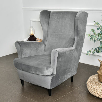 Plush Stretch Chair Slipcover - Velvet Fabric