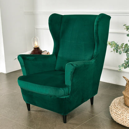 Plush Stretch Chair Slipcover - Velvet Fabric