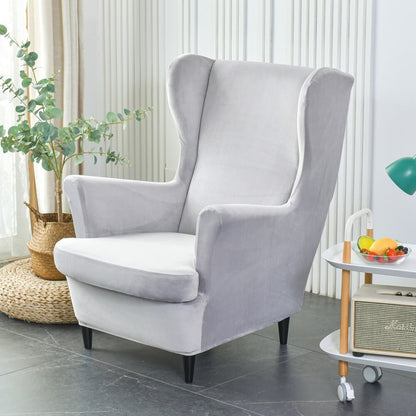 Plush Stretch Chair Slipcover - Velvet Fabric