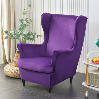 Plush Stretch Chair Slipcover - Velvet Fabric